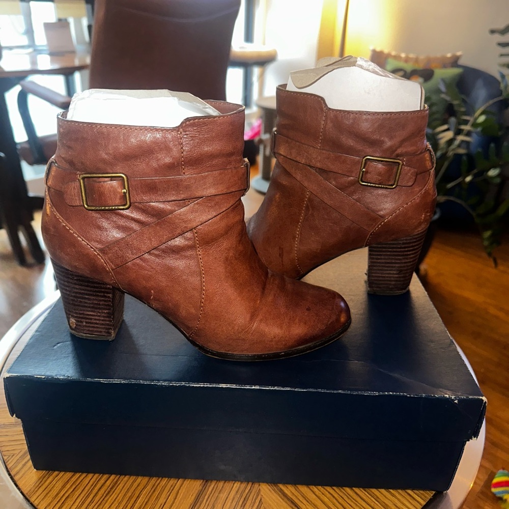 Cole Haan Tan Leather Ankle Booties